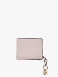 Portefeuille compact zippé Alphabet en cuir - Misty Lavender