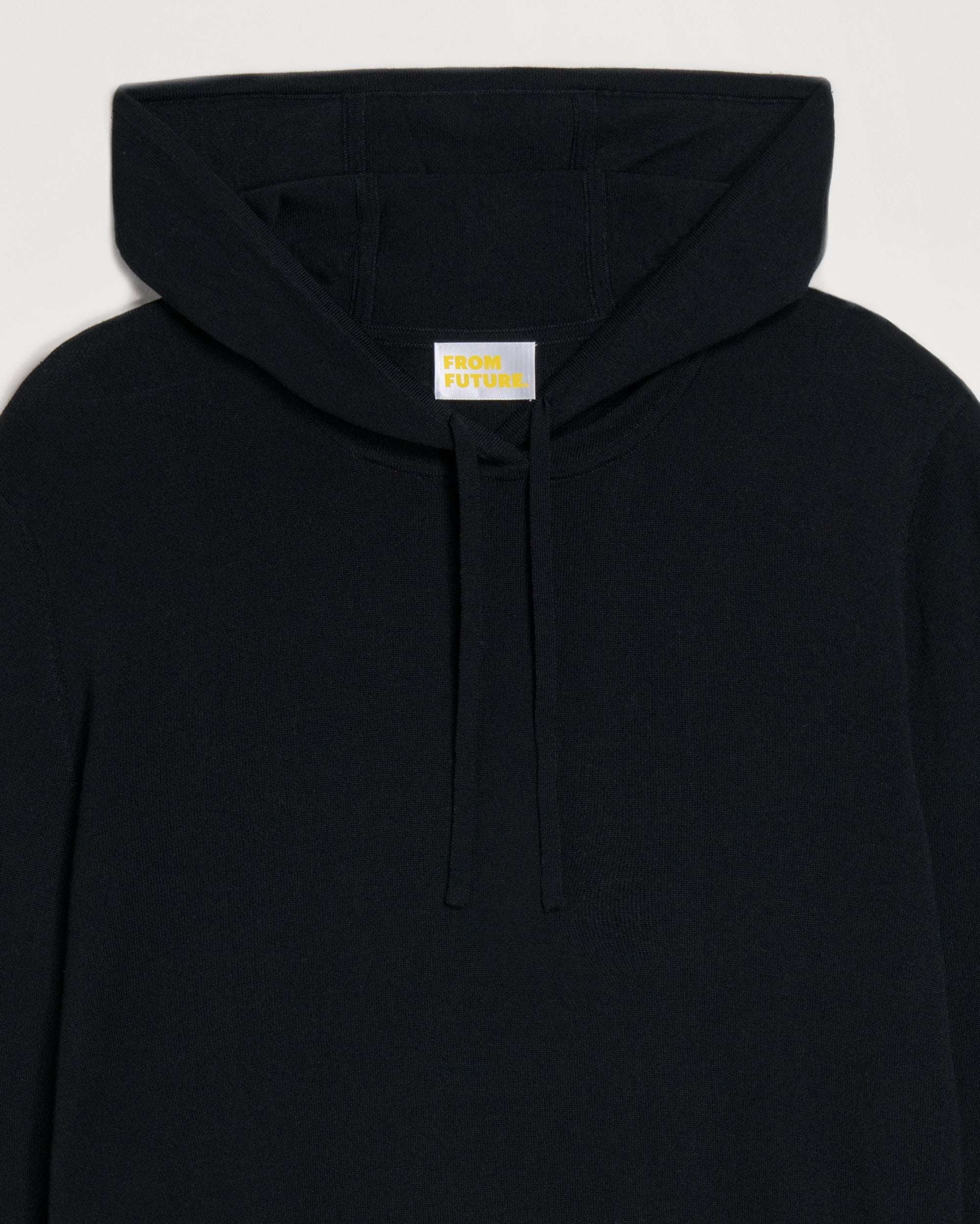 Hoodie classique en laine mérinos - Black