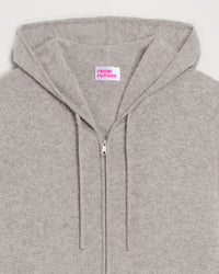 Hoodie zippé Light en cachemire - Dark Heather Gray