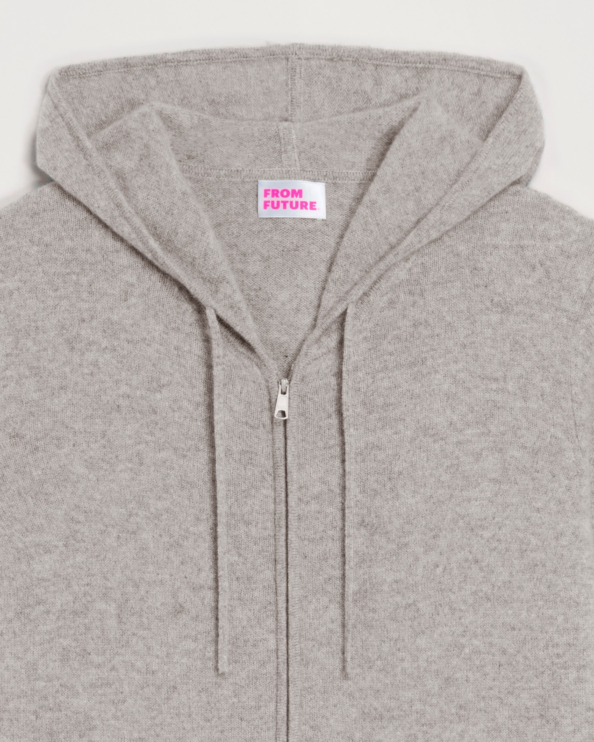 Hoodie zippé Light en cachemire - Dark Heather Gray