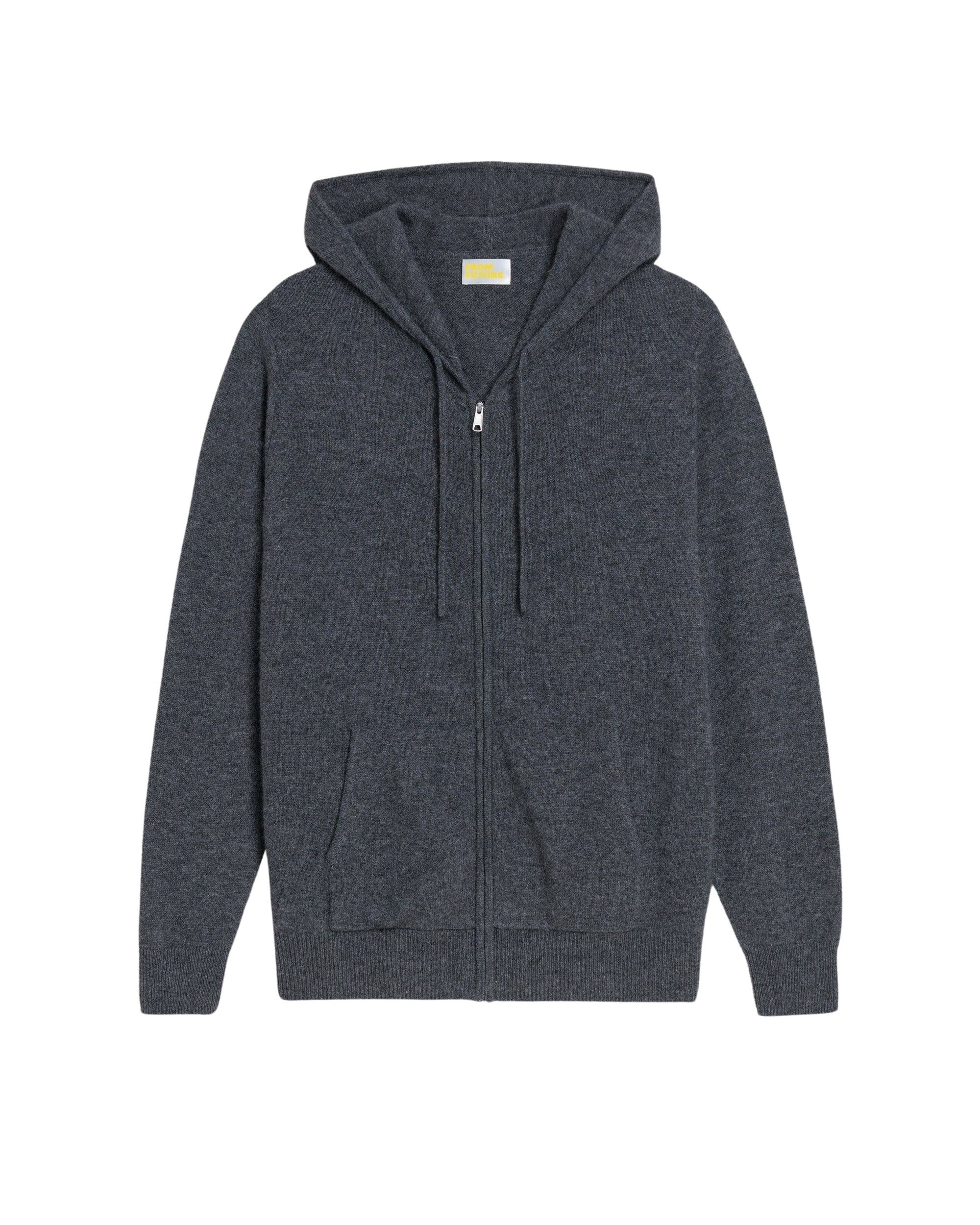 Hoodie zippé Light en cachemire - Light Anthracite