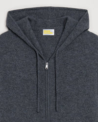 Hoodie zippé Light en cachemire - Light Anthracite