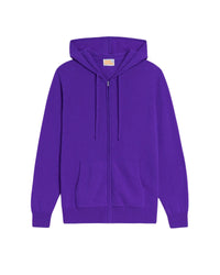 Hoodie zippé Light en cachemire - Neon Purple