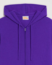 Hoodie zippé Light en cachemire - Neon Purple
