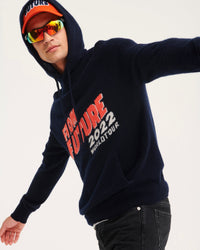 Hoodie World Tour en cachemire - Navy