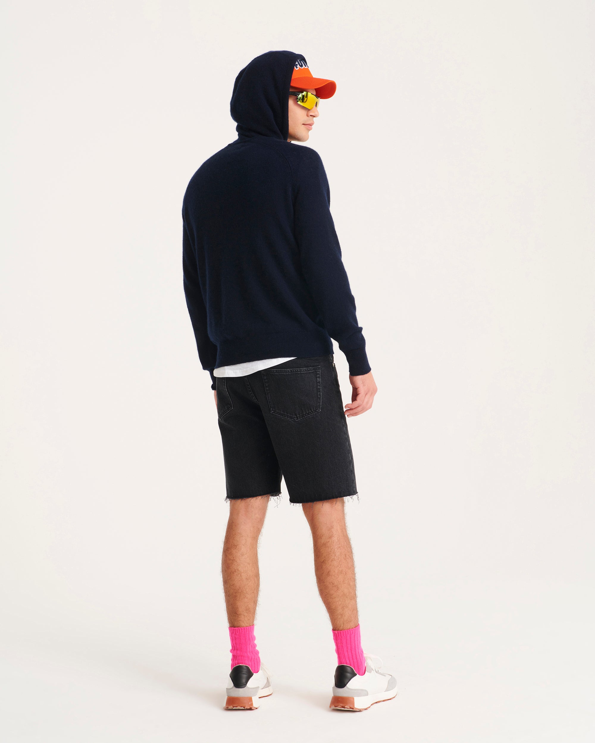 Hoodie World Tour en cachemire - Navy
