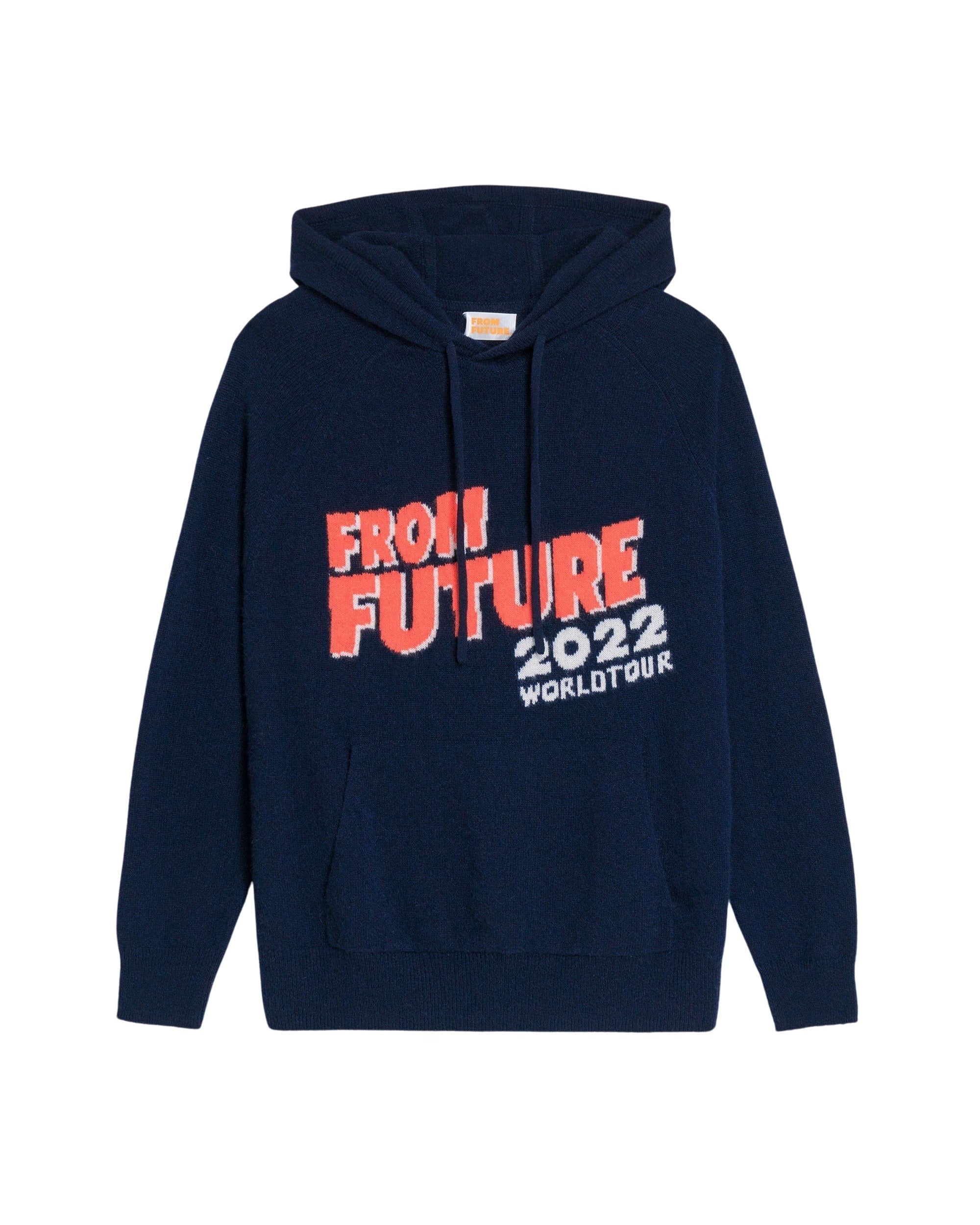 Hoodie World Tour en cachemire - Navy