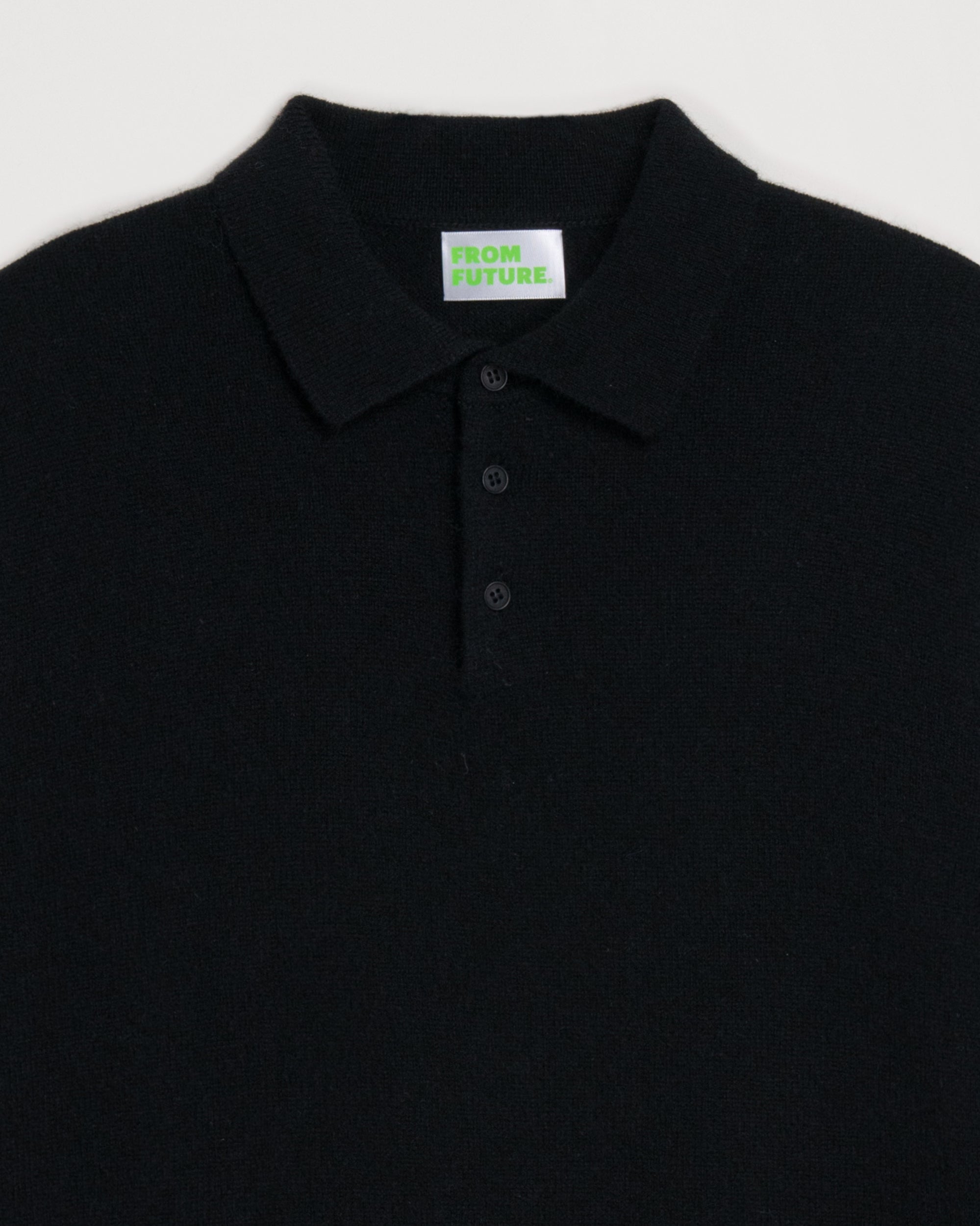 Pull polo en cachemire - Black