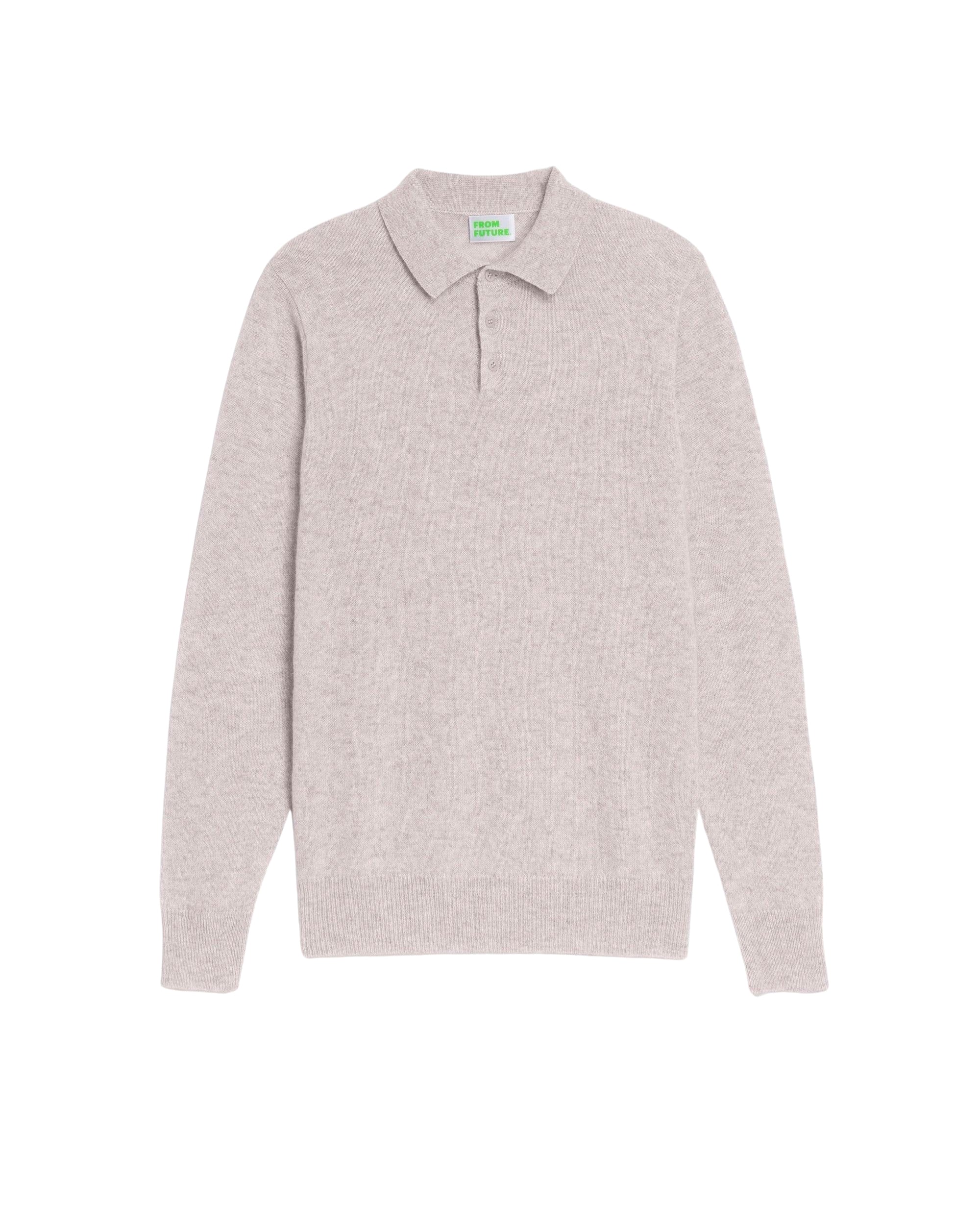 Pull polo en cachemire - Light Heather Gray