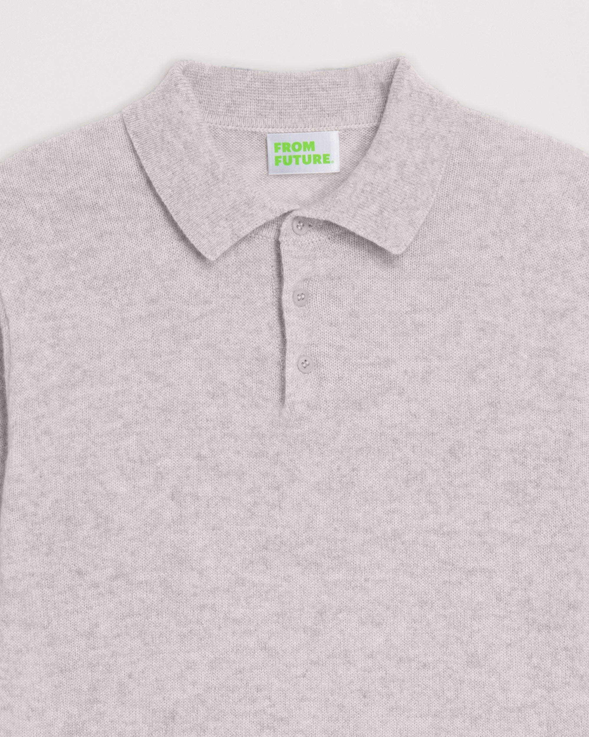 Pull polo en cachemire - Light Heather Gray
