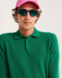 Pull polo en cachemire - Black
