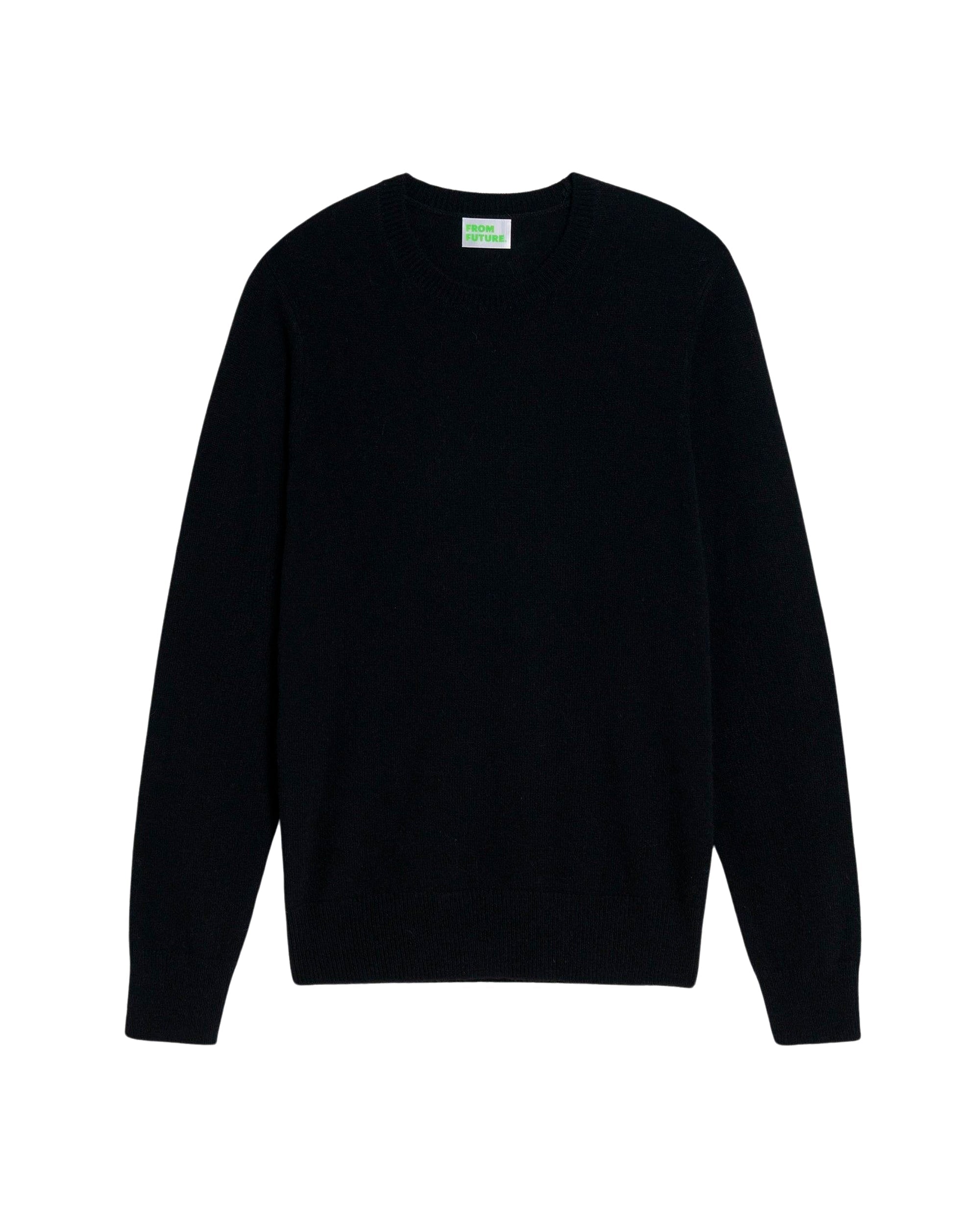 Pull Light à col rond en cachemire - Black
