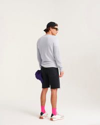 Pull Light à col rond en cachemire - Light Heather Gray
