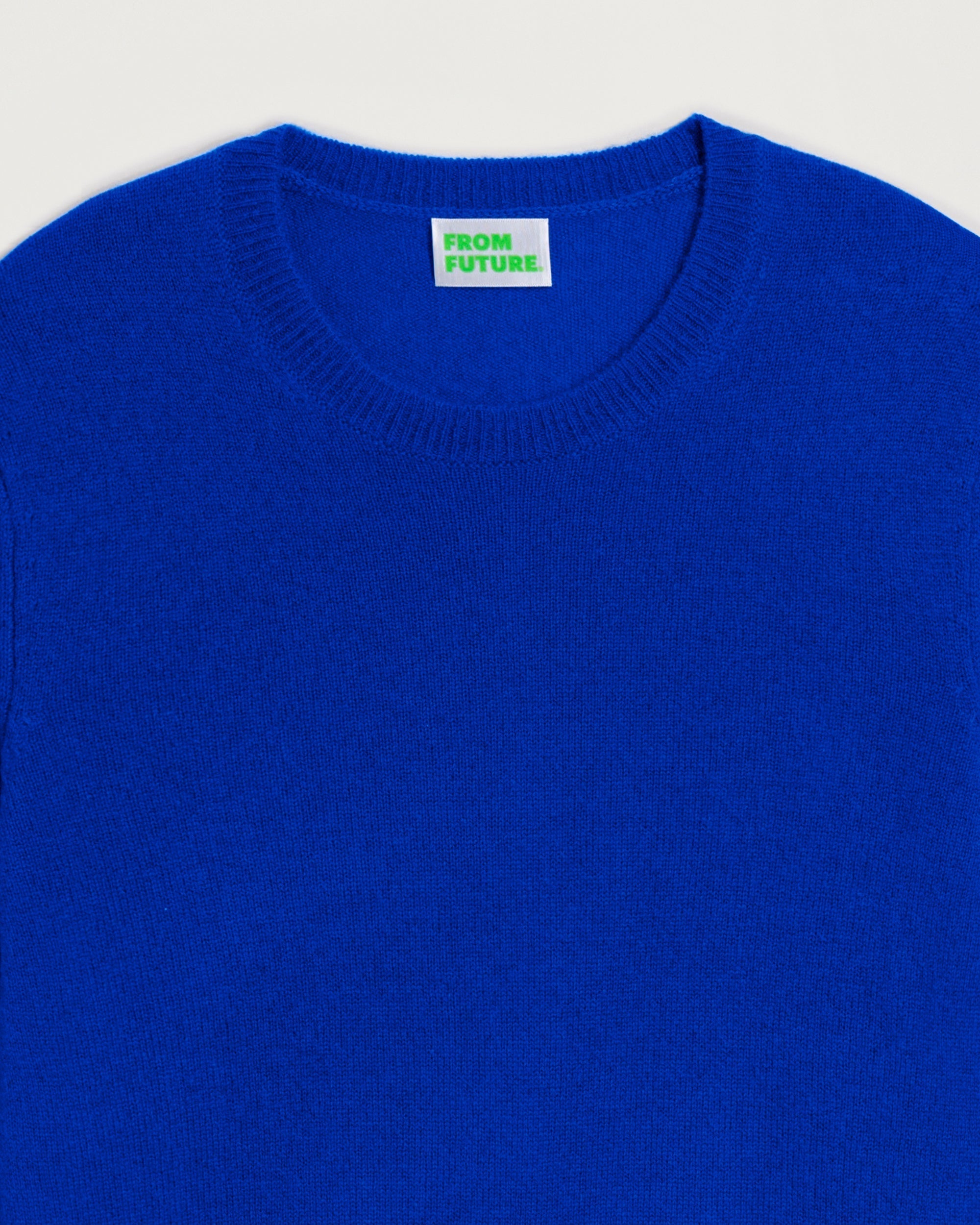 Pull Light à col rond en cachemire - Electric Blue