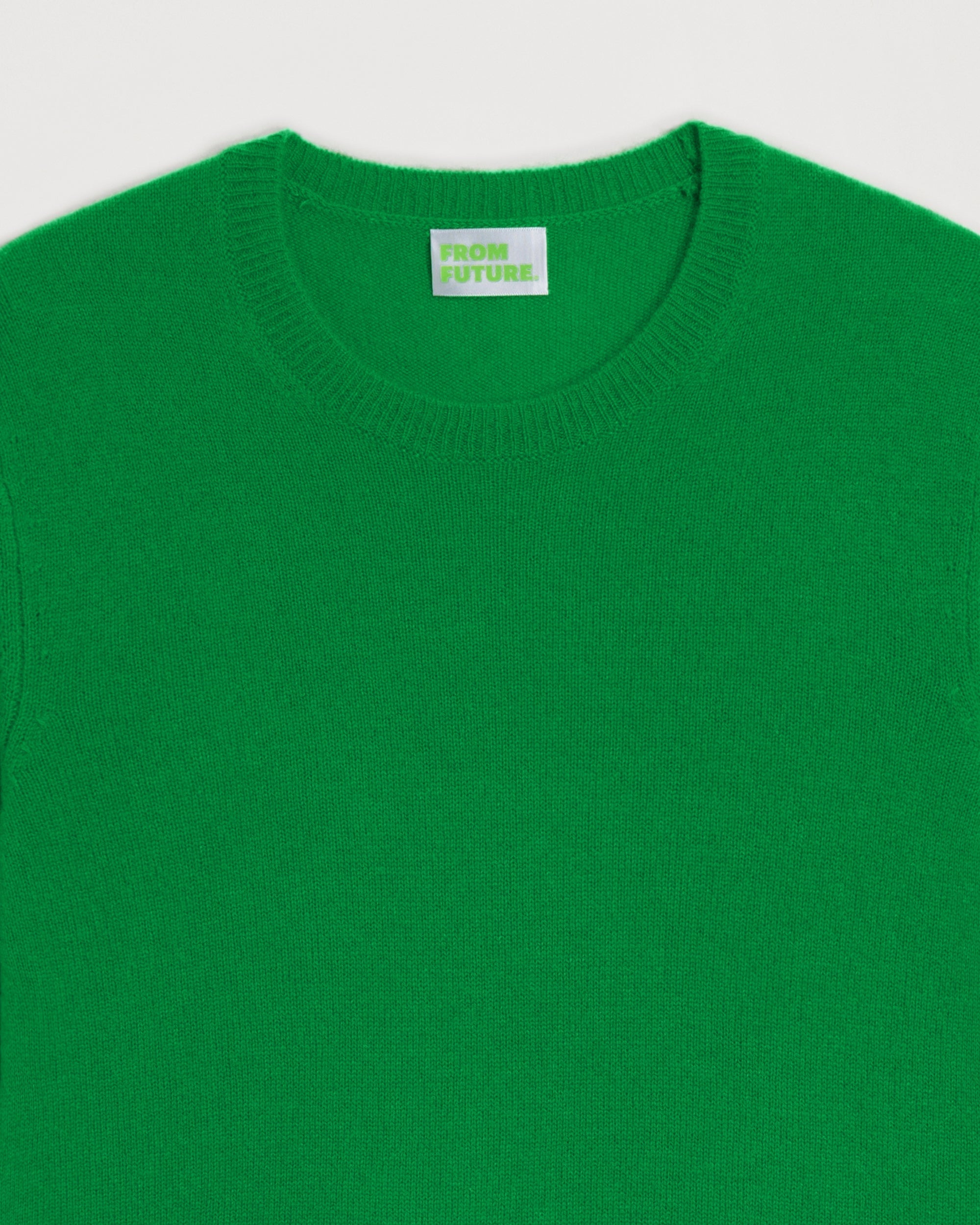 Pull Light à col rond en cachemire - Summer Green