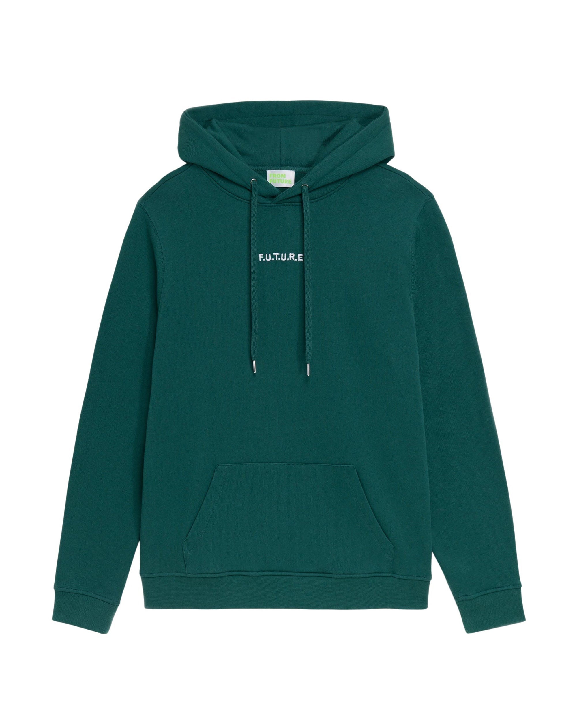 Hoodie brodé f.u.t.u.r.e - Bottle Green