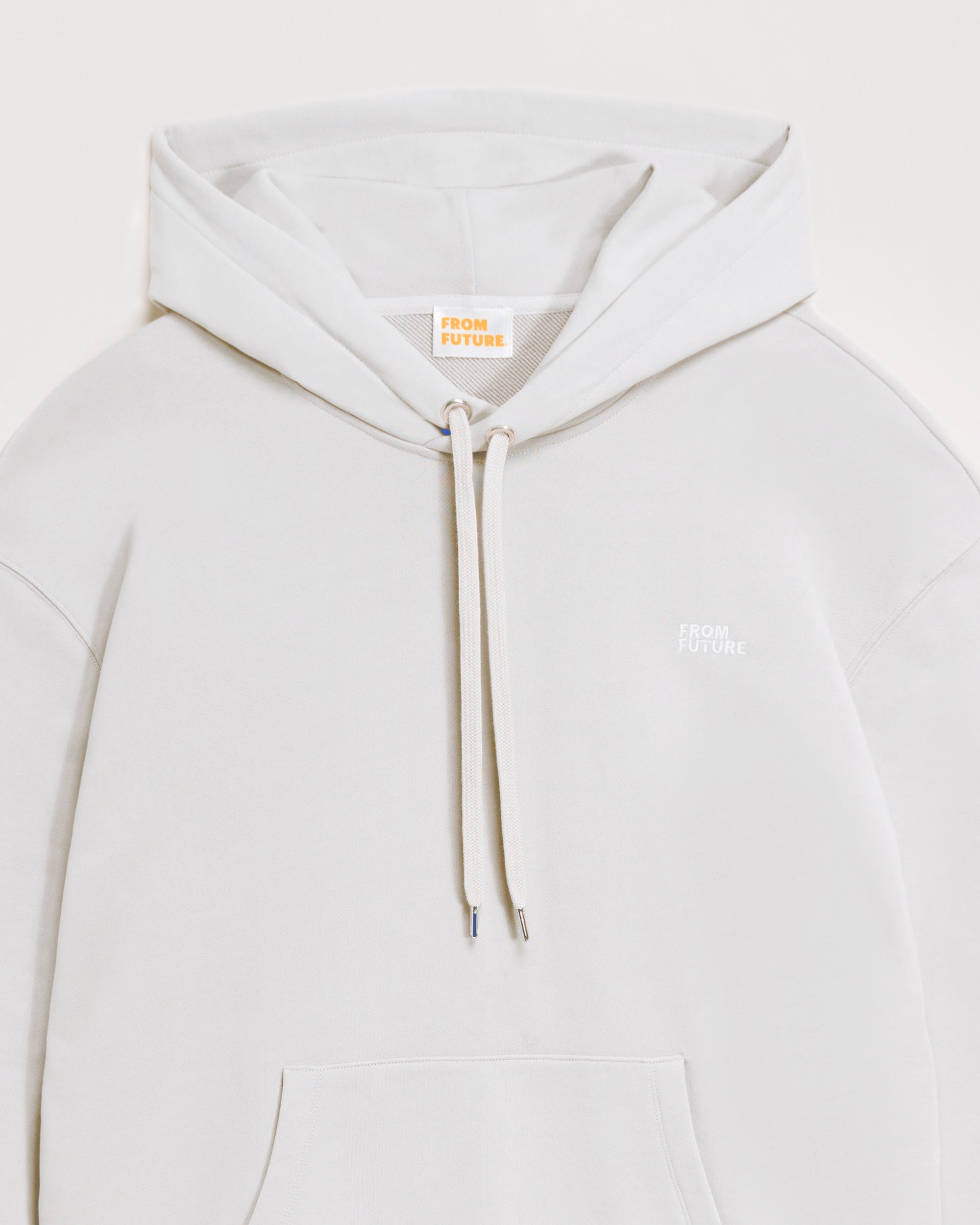 Hoodie unisexe oversize à broderie - Pearl Grey