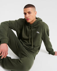 Hoodie unisexe oversize à broderie - Khaki