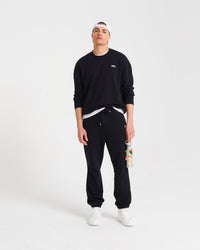 Hoodie classique à broderie - Black