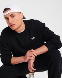 Hoodie classique à broderie - Black