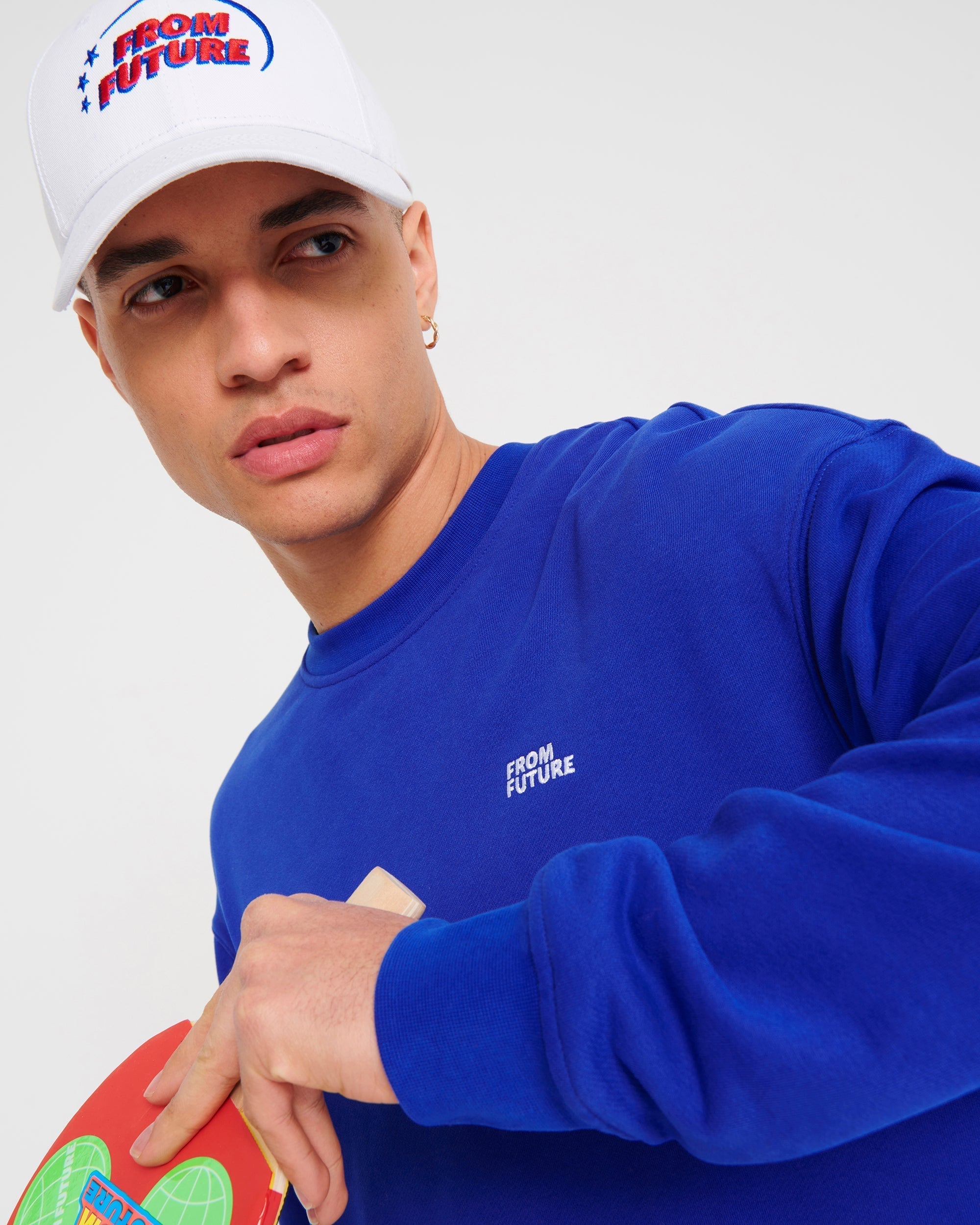 Hoodie classique à broderie - Electric Blue