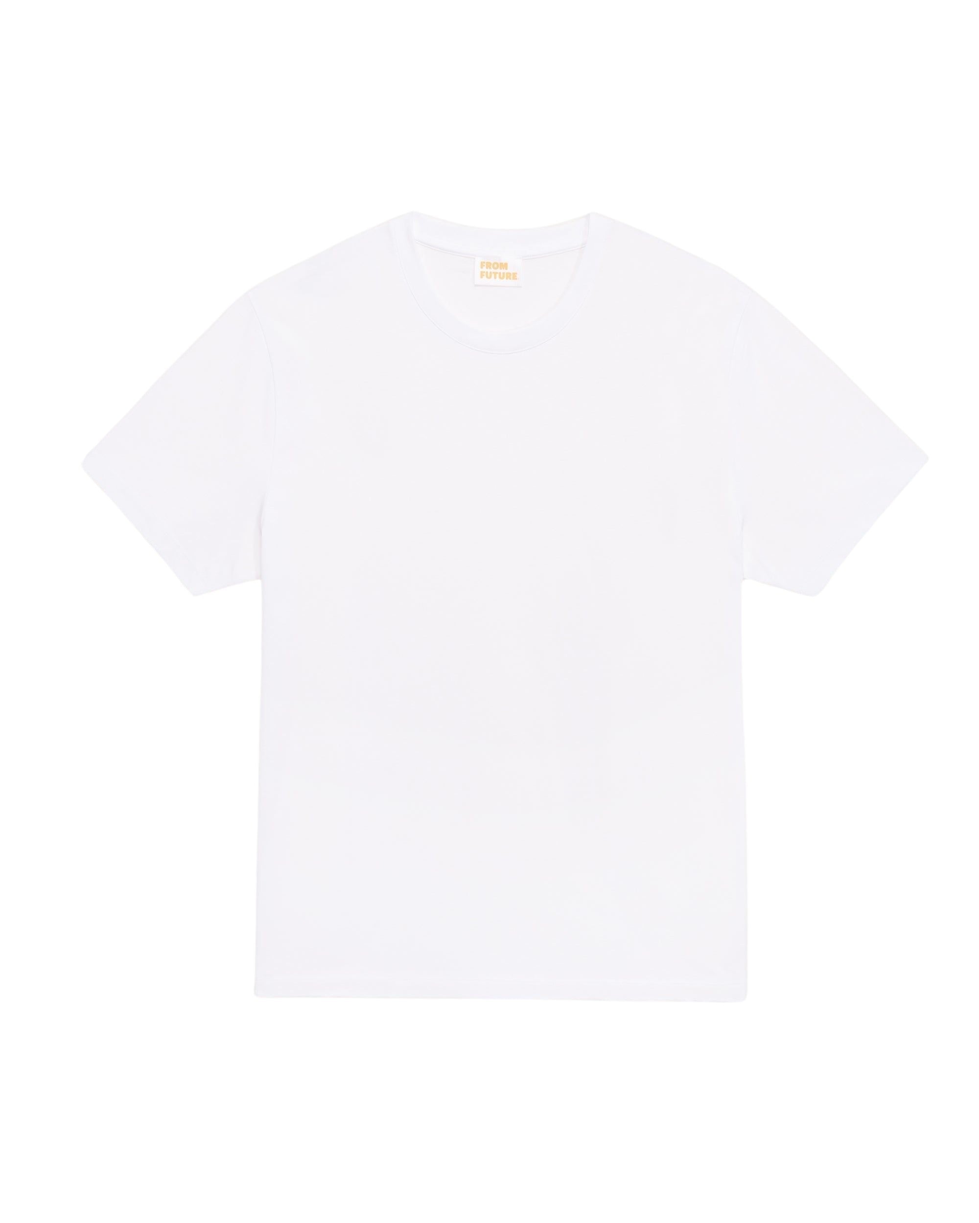 T-shirt à col rond oversize - White
