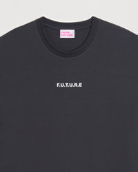 T-shirt à broderie f.u.t.u.r.e - Anthracite