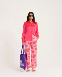 Chemise Suzanna en soie - Satin Pop Pink