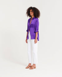 Chemise Suzanna en soie - Satin Purple