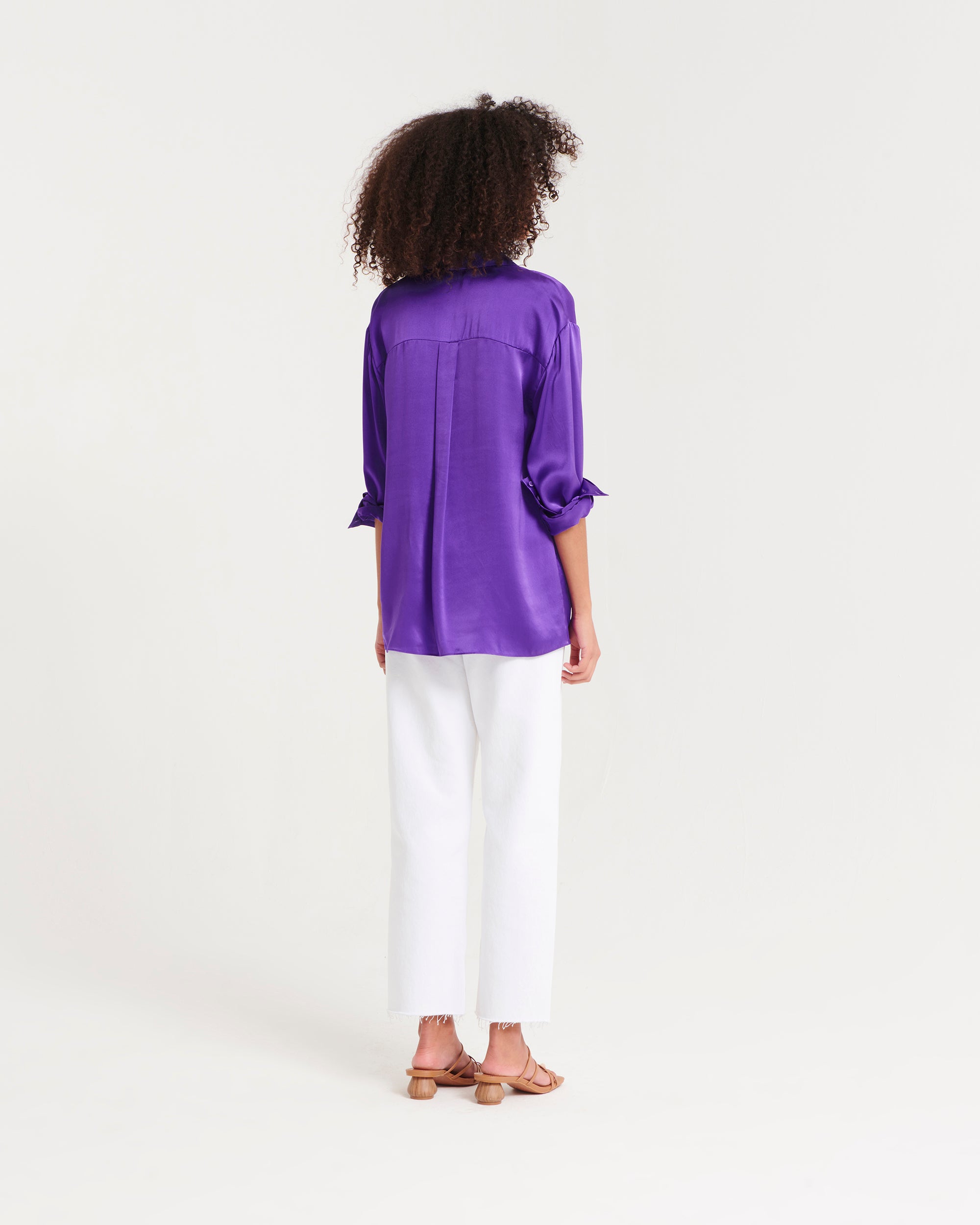 Chemise Suzanna en soie - Satin Purple