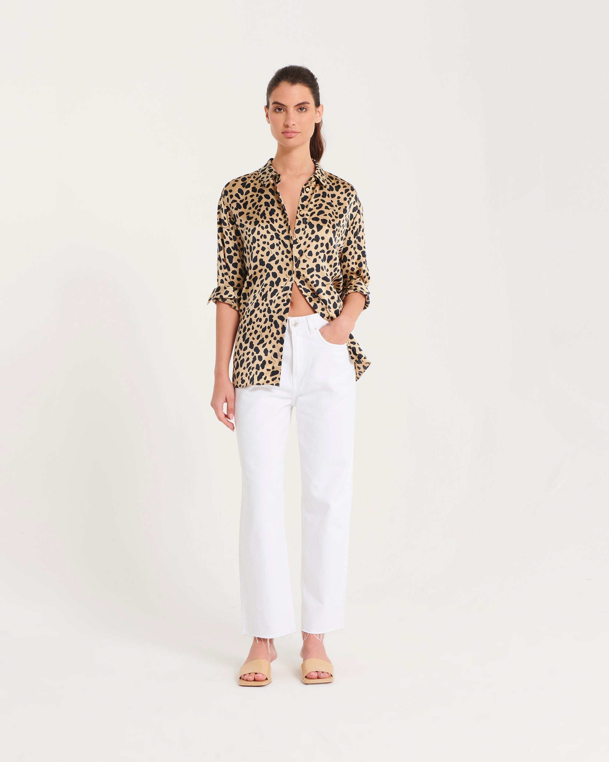 Chemise Suzanna en soie - Leopard Print
