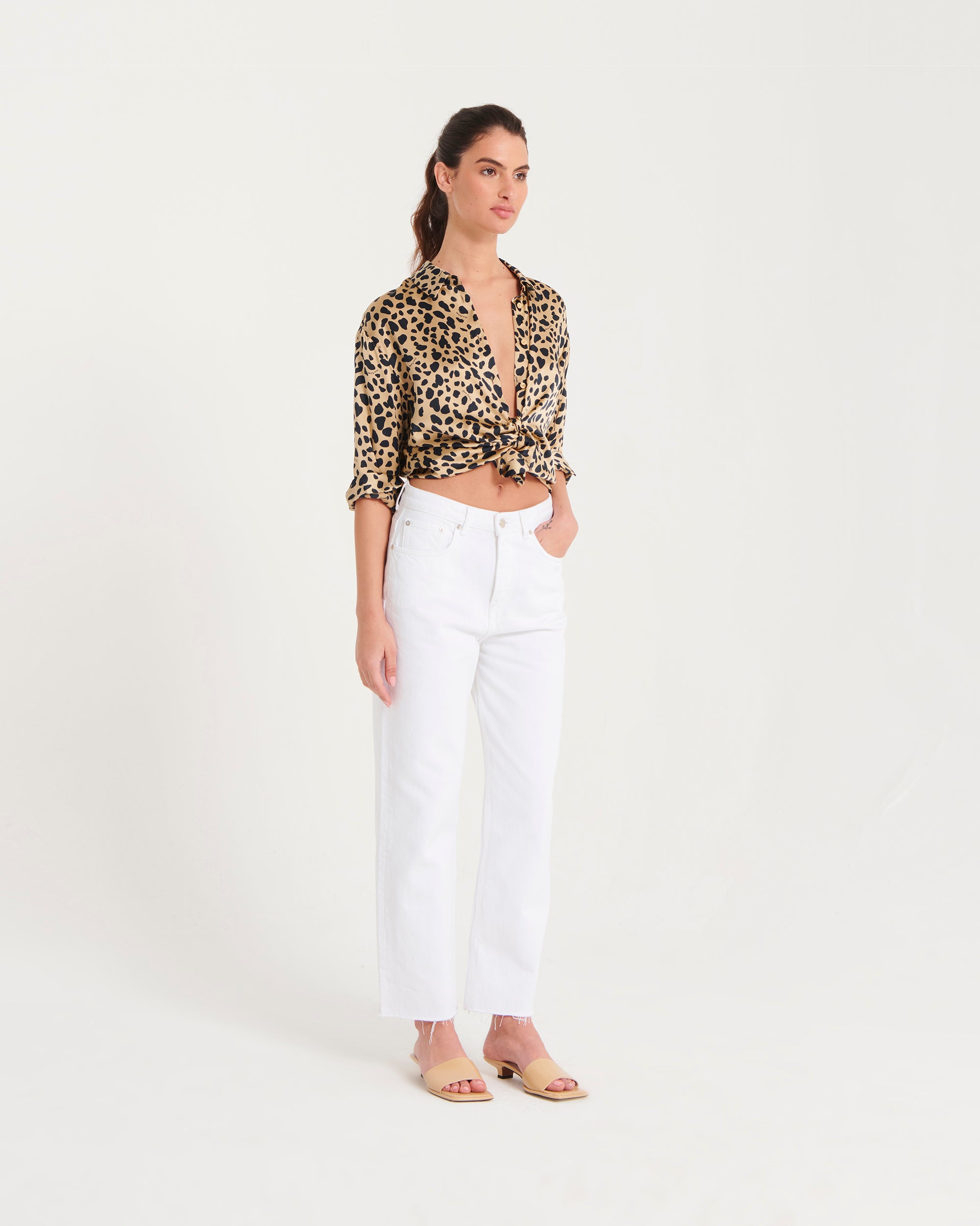 Chemise Suzanna en soie - Leopard Print
