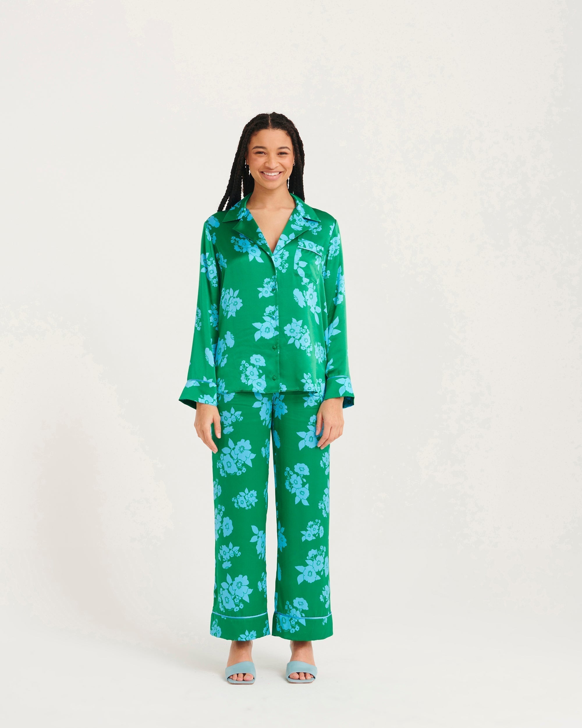 Chemise Mia en soie - Big Bouquet