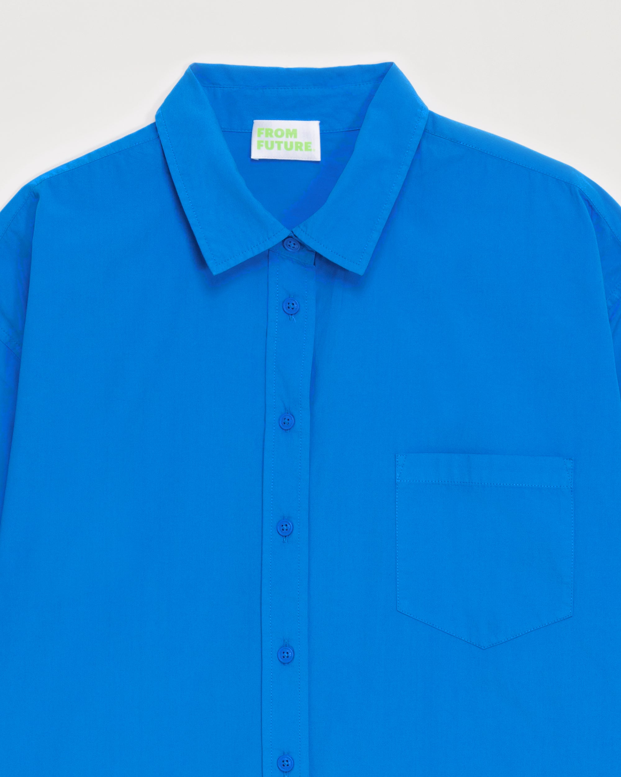 Chemise classique brodée - Summer Blue