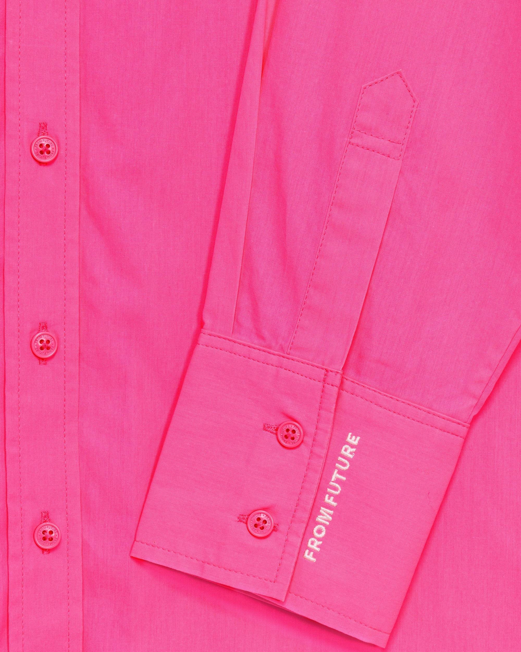 Chemise classique brodée - Neon Pink