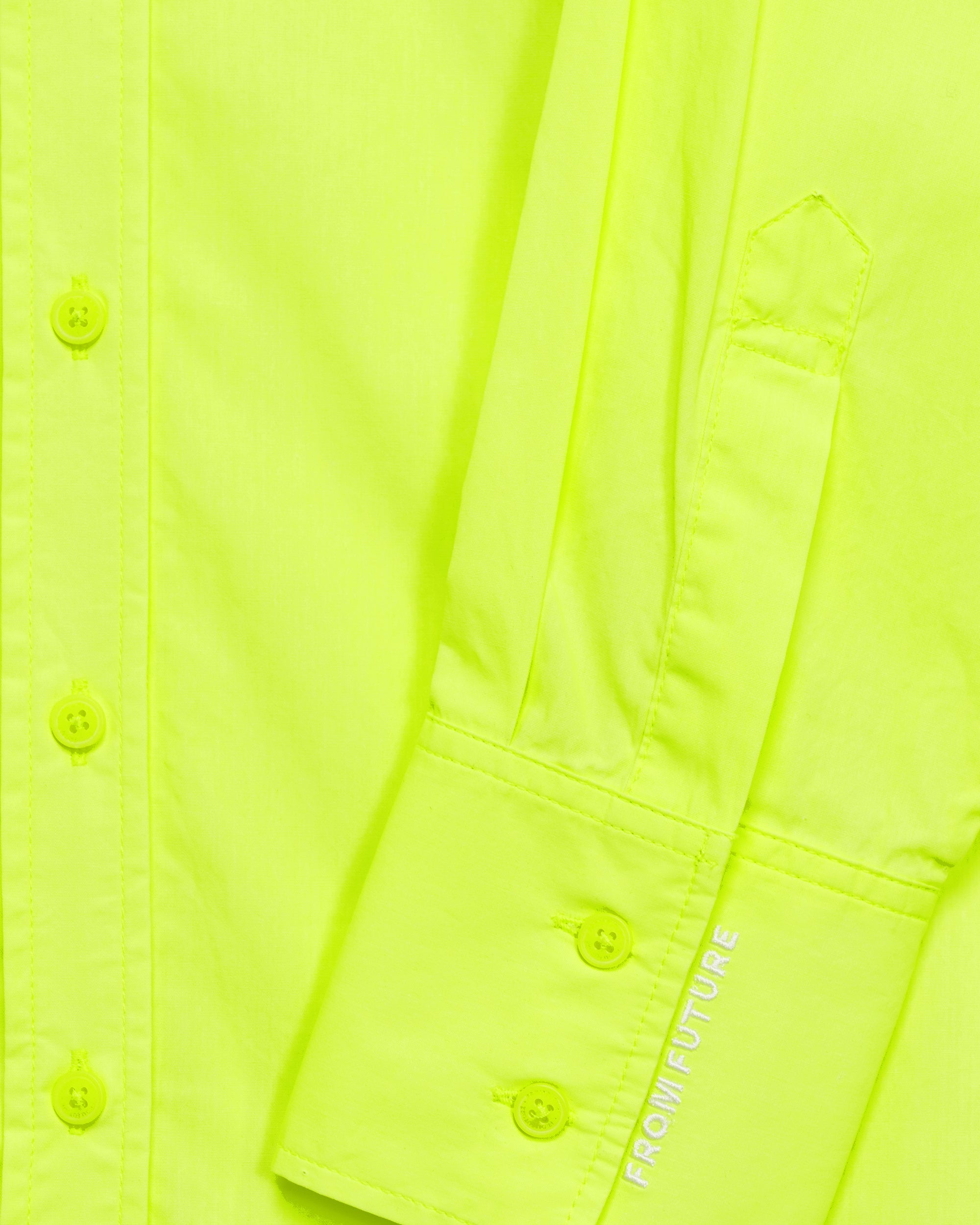 Chemise classique brodée - Neon Yellow