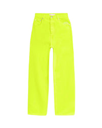 Jean large délavé coloré - Neon Yellow