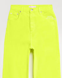 Jean large délavé coloré - Neon Yellow