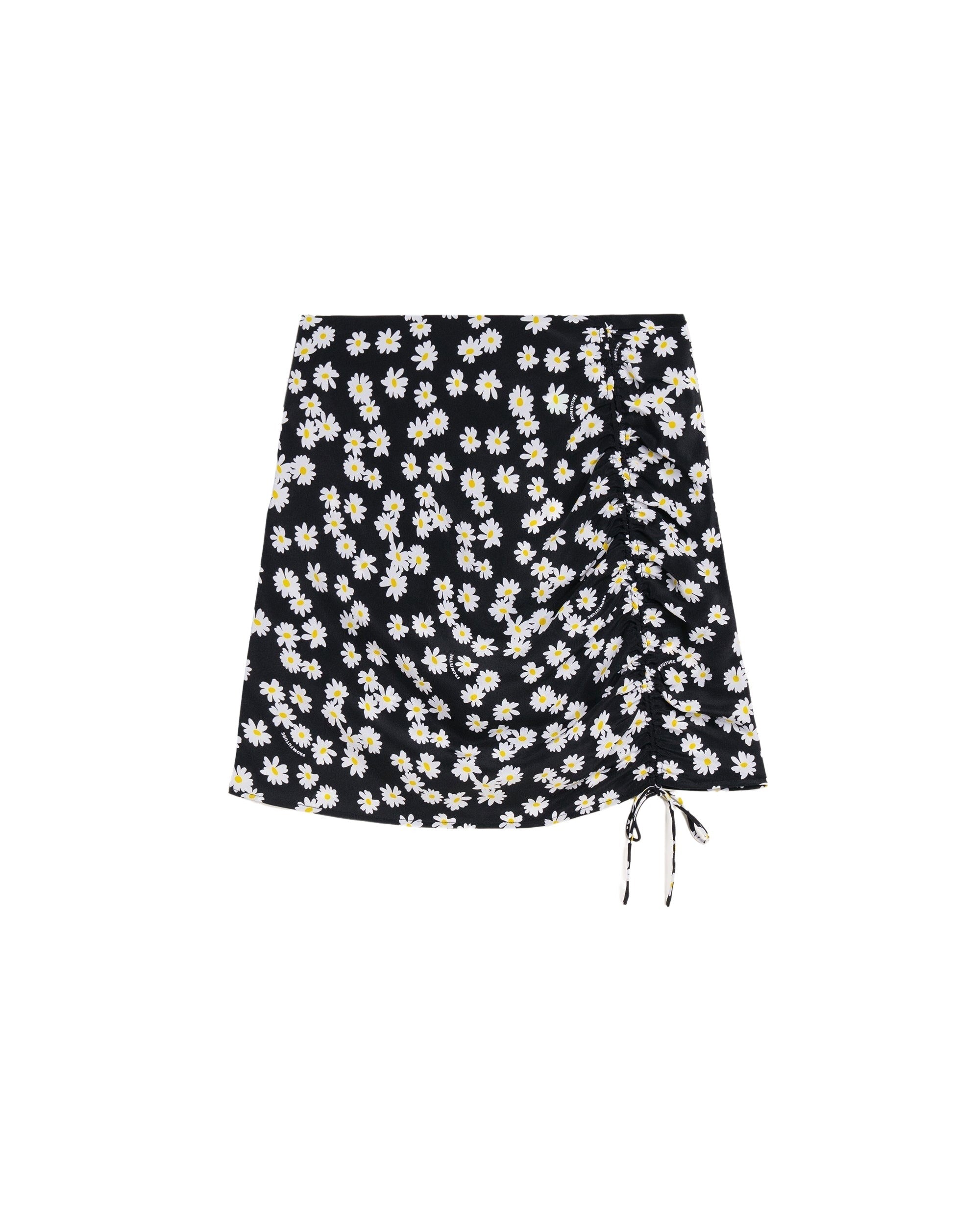 Jupe Olivia en soie - Black Daisy