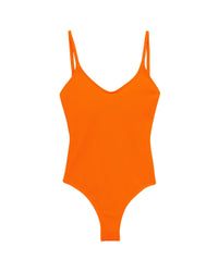 Maillot de bain une pièce classique - Neon Orange