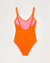 Maillot de bain une pièce classique - Neon Orange