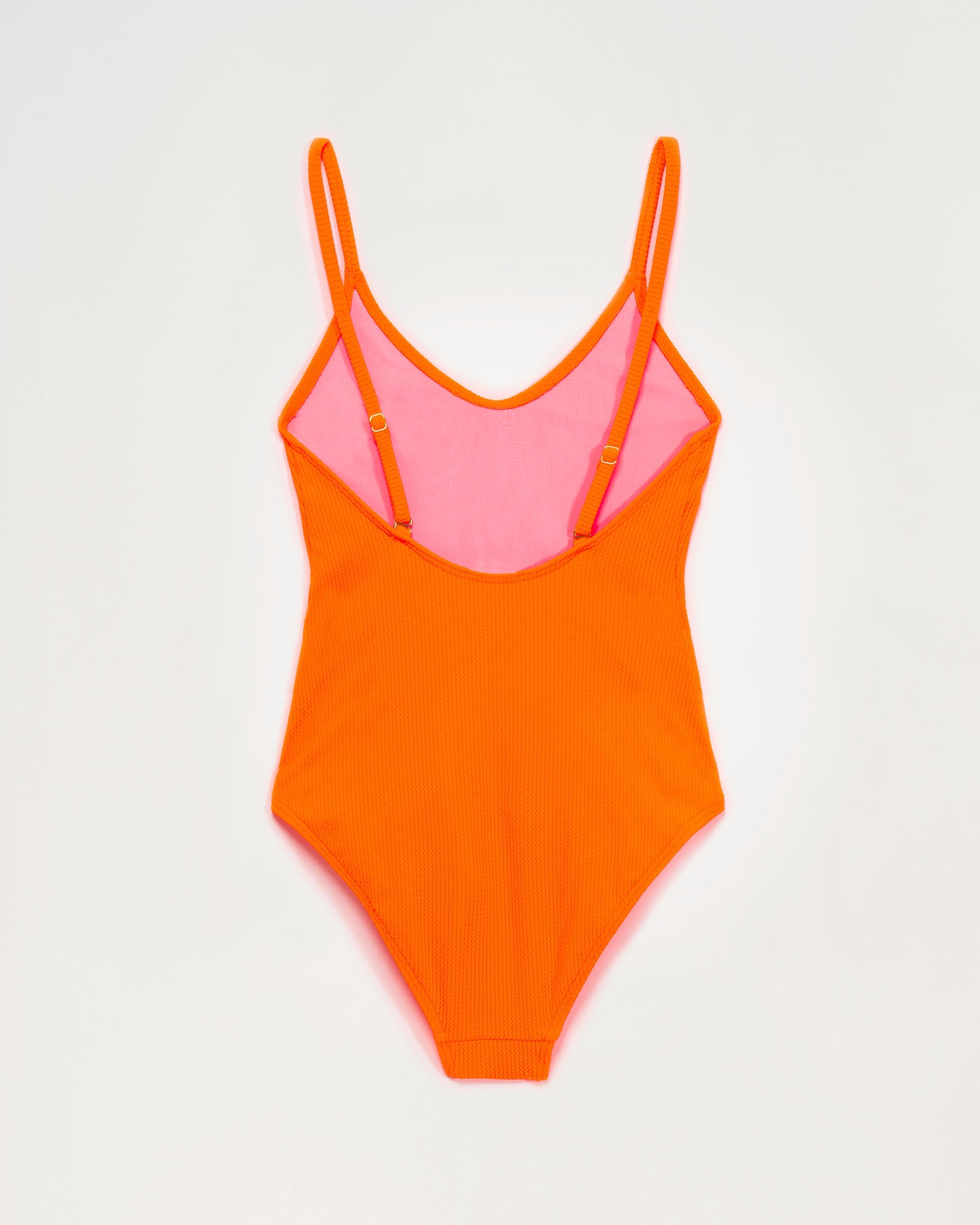 Maillot de bain une pièce classique - Neon Orange