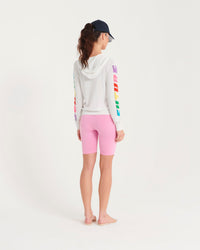 Hoodie zippé Future en laine mérinos - White & Ecru