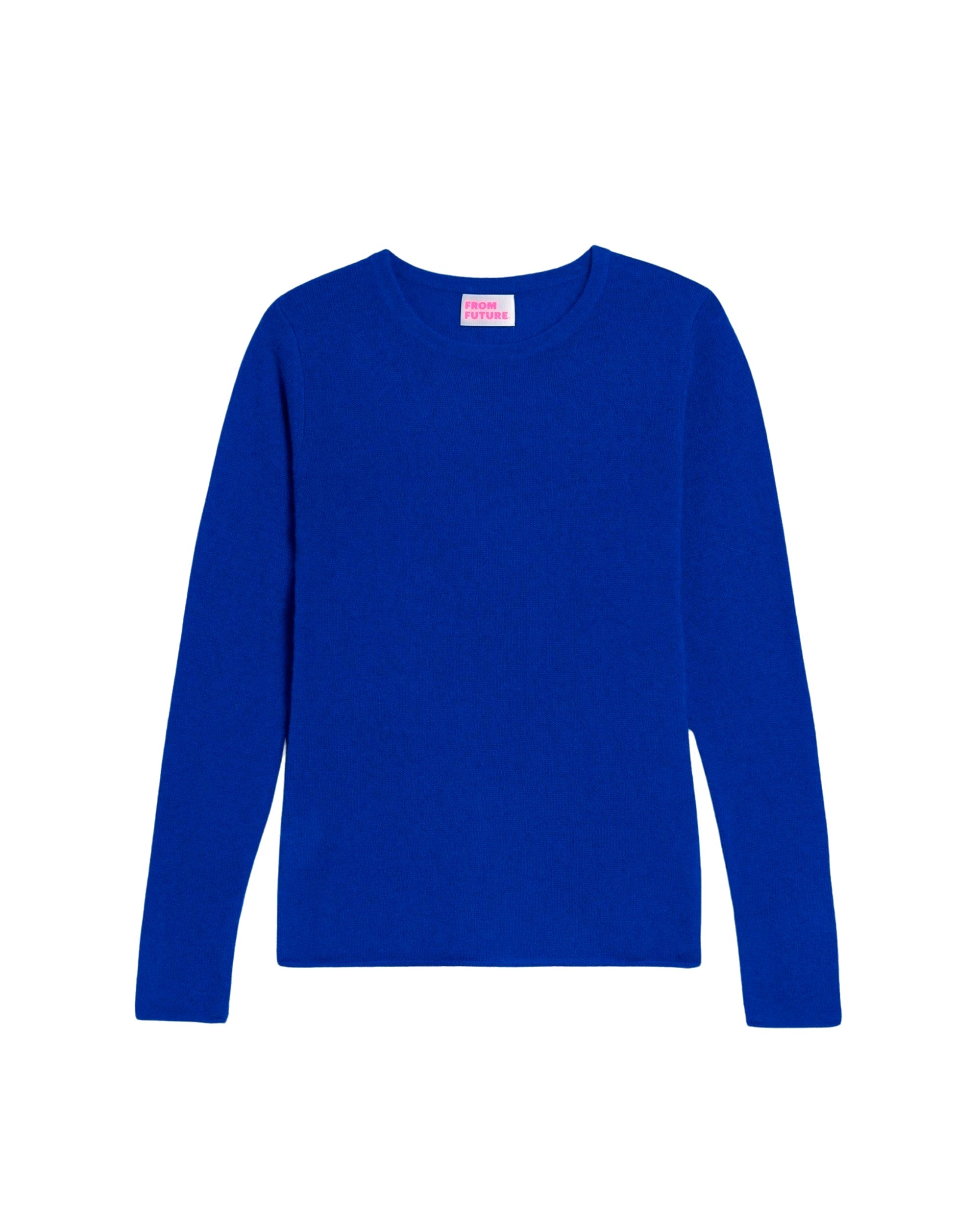 Pull fin Light à fente en cachemire - Electric Blue