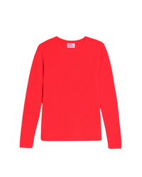 Pull fin Light à fente en cachemire - Bright Red