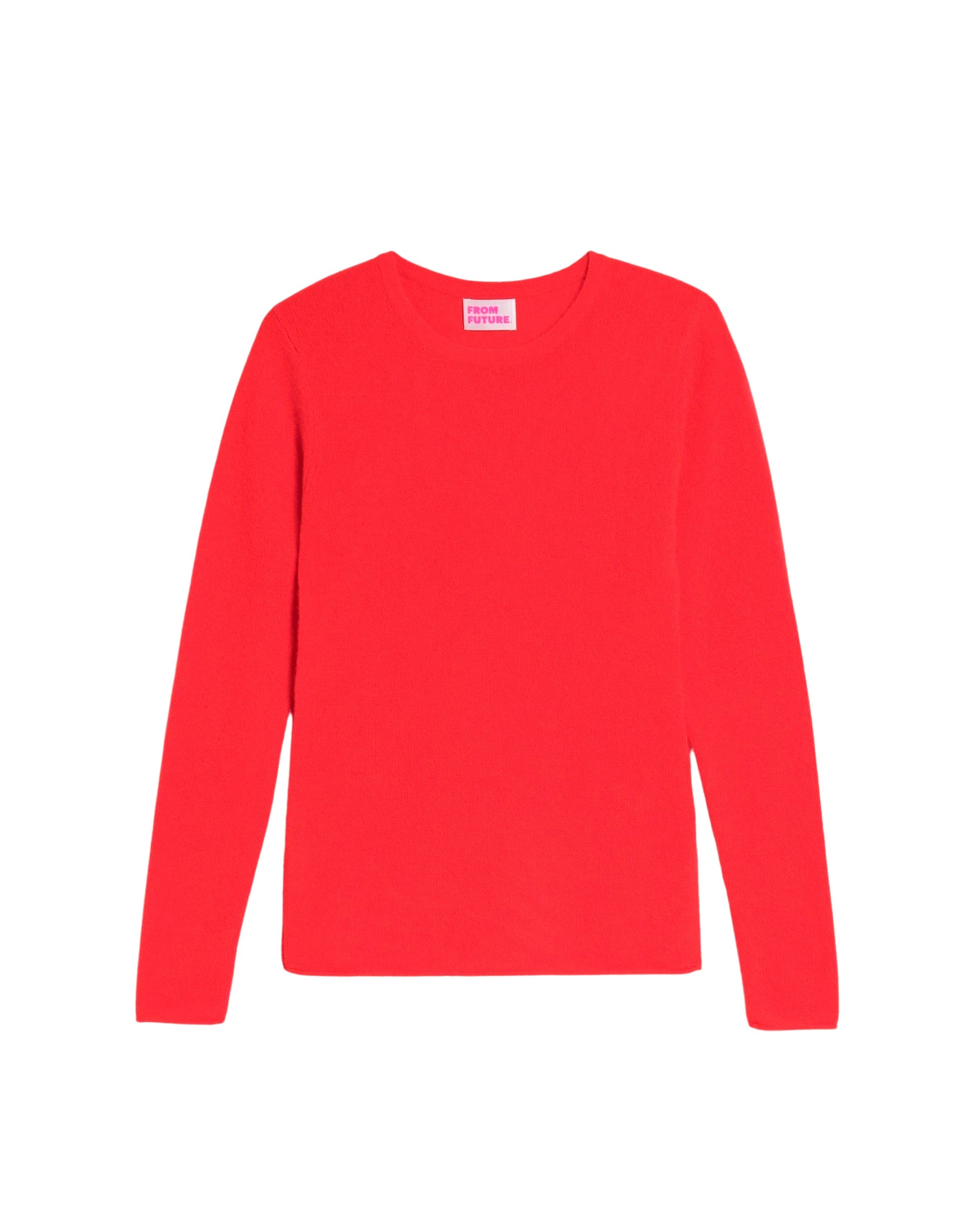 Pull fin Light à fente en cachemire - Bright Red