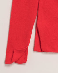 Pull fin Light à fente en cachemire - Bright Red