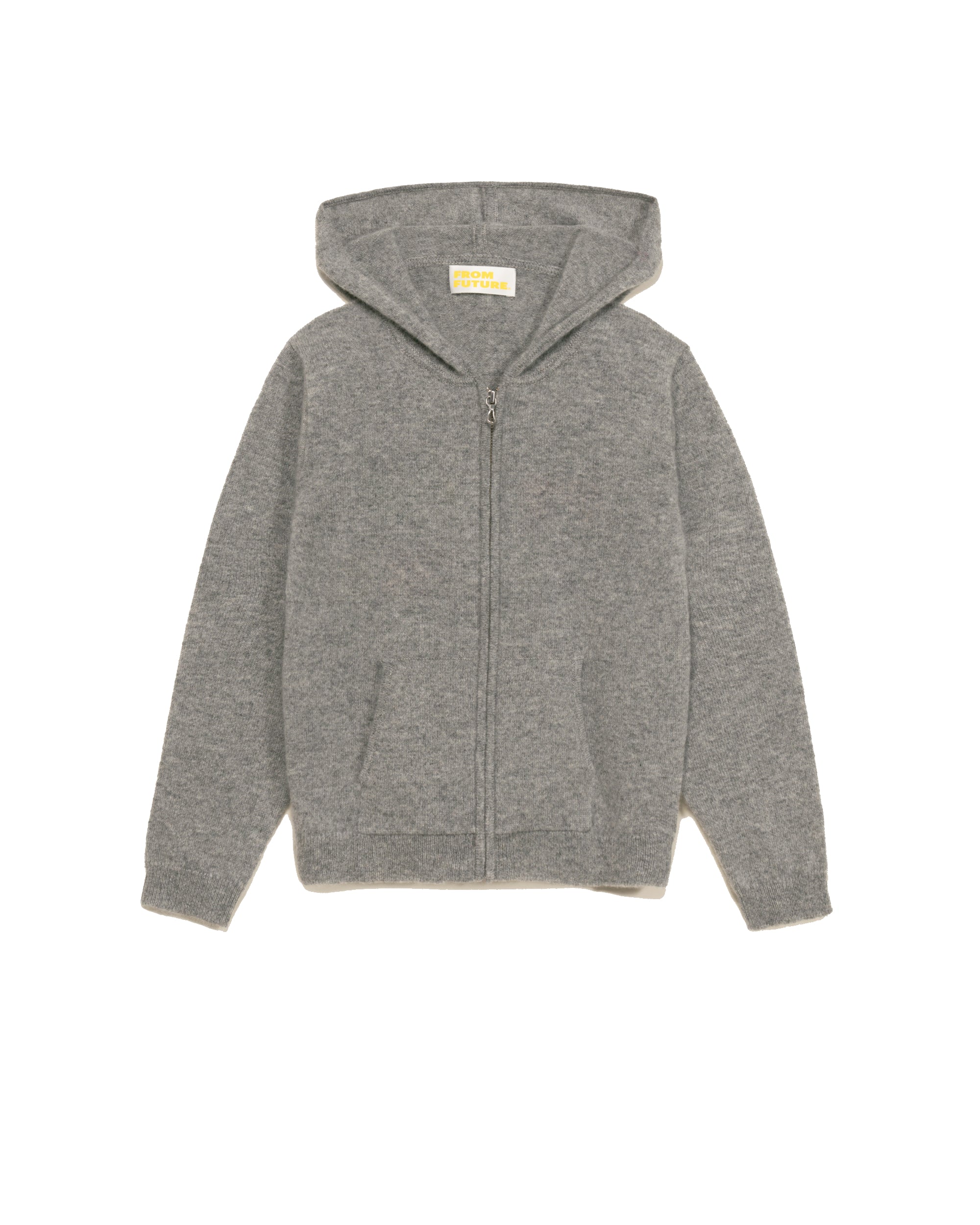 Hoodie zippé From Future à inscriptions en cachemire - Dark Heather Gray
