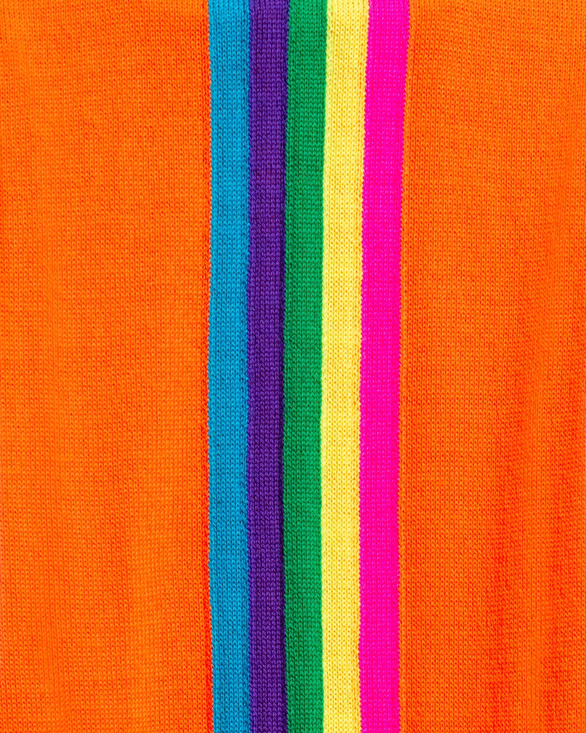 Pull à col rond en laine mérinos - Electric Orange
