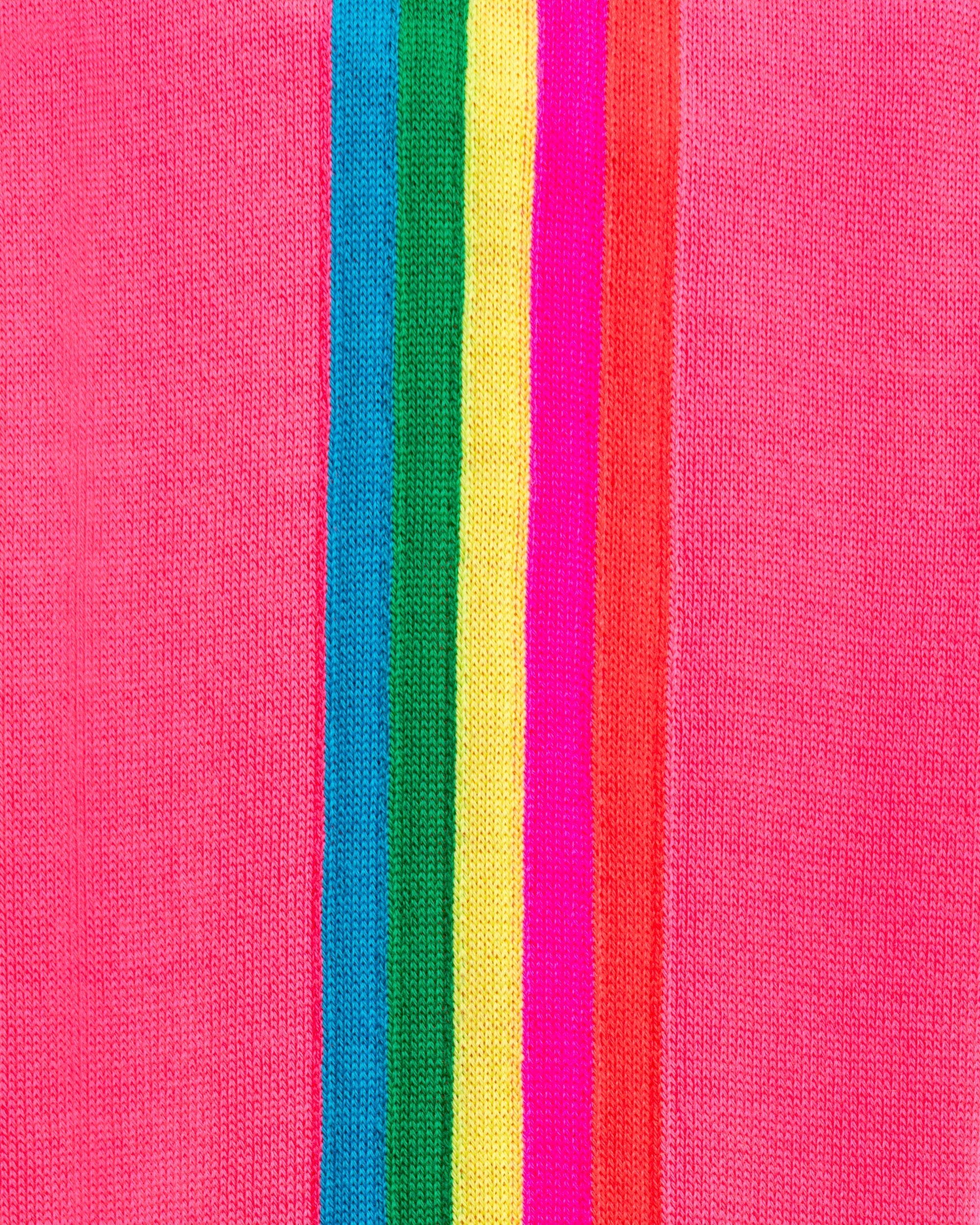 Pull à col rond en laine mérinos - Rainbow Pink